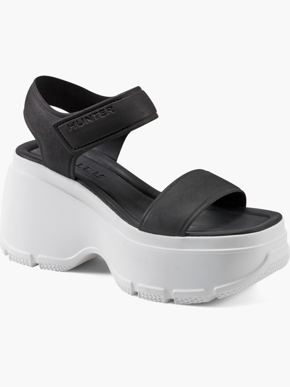✨ Hunter Black Platform Sandal with White Platform ✨